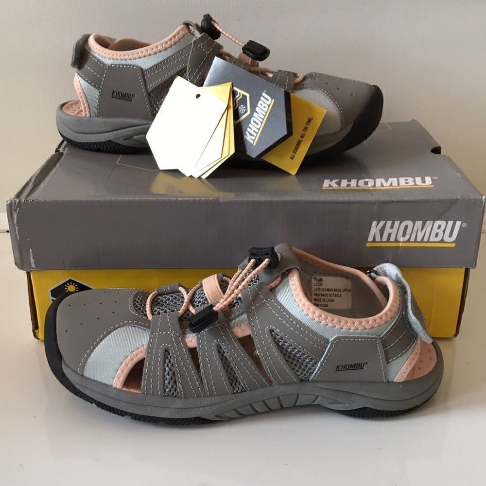 Khombu Cacey Sport Leather Cutout Sport Sandals
